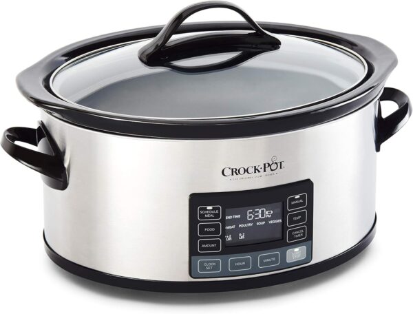 Crock-Pot MyTime Technology 6 Quart Programmable Slow Cooker and Food Warmer with Digital Timer, Stainless Steel (2137020) - Image 3