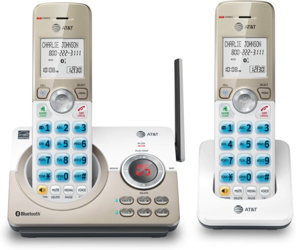 AT&T DL72219 DECT 6.0 2-Handset Cordless Phone for Home with Connect to Cell, Call Blocking, 1.8" Backlit Screen, Big Buttons, intercom, and Unsurpassed Range - Image 2