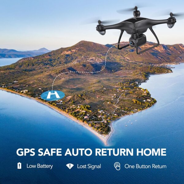 TOMZON P5G GPS Drones with Camera for Adults 4K, Under 249g FPV RC Quadcopter Beginner Drone, 5G WiFi Transmission, Smart Return Home, Follow Me, Custom Path, 2 Batteries 36 Mins with Carrying Bag - Image 5