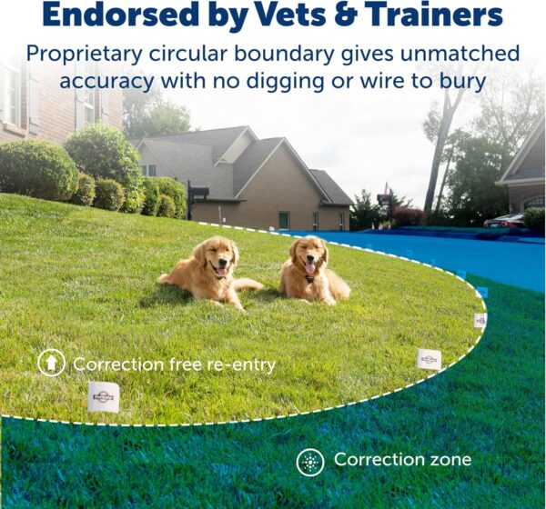 PetSafe Stay & Play Compact Wireless Pet Fence, No Wire Circular Boundary, Secure up to 3/4 Acre, No-Dig Portable Fencing, America's Safest Wireless Fence from Parent Company Invisible Fence Brand - Image 3