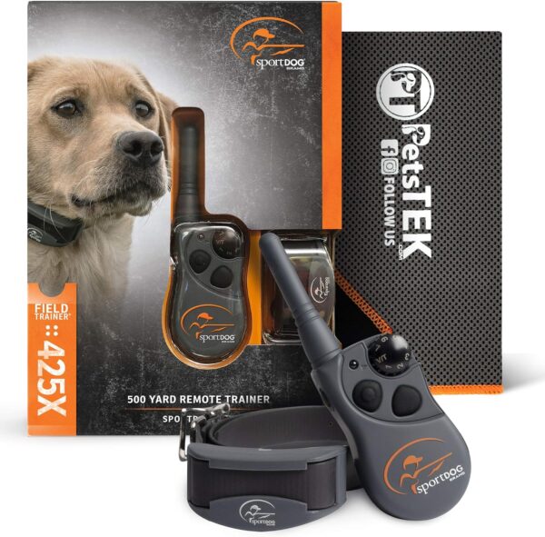 SportDOG SD-425X Electric Training Dog Shock Collar with Remote for Small, Medium, and Large Dogs - 500 Yard Range, Vibration, Tone, Up to 21 Stimulation Levels, Waterproof, Rechargeable E-Collar - Image 2