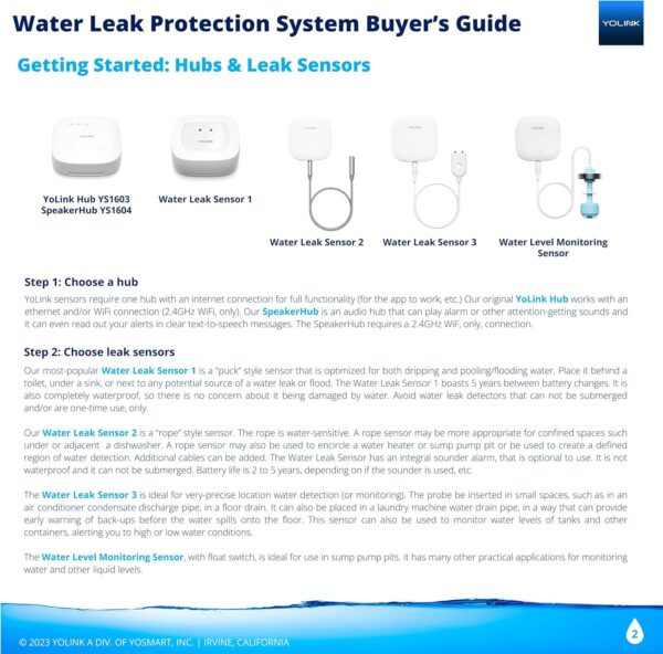 YoLink Water Leak Sensor 3-Pack, LoRa Up to 1/4 Mile Open-Air Range Smart Water Leak & Flood Detector, SMS/Text, Email & Push Notifications, w/Alexa, IFTTT, Home Assistant - YoLink Hub Required - Image 5