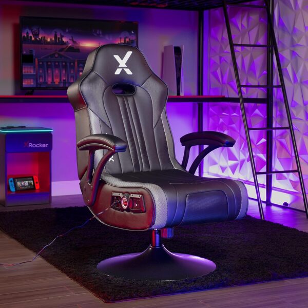 X Rocker Torque Pedestal Gaming Chair, Bluetooth Audio with Subwoofer and Vibration - Image 8