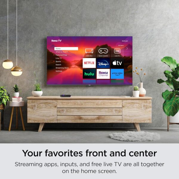 Roku 32" Select Series 720p HD Smart RokuTV with Voice Remote, Bright Picture, Customizable Home Screen, and Free TV - Image 4