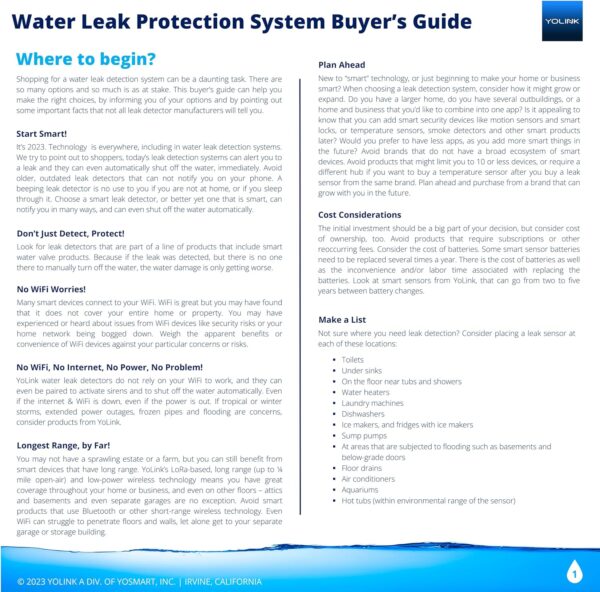 YoLink Water Leak Sensor 3-Pack, LoRa Up to 1/4 Mile Open-Air Range Smart Water Leak & Flood Detector, SMS/Text, Email & Push Notifications, w/Alexa, IFTTT, Home Assistant - YoLink Hub Required - Image 4