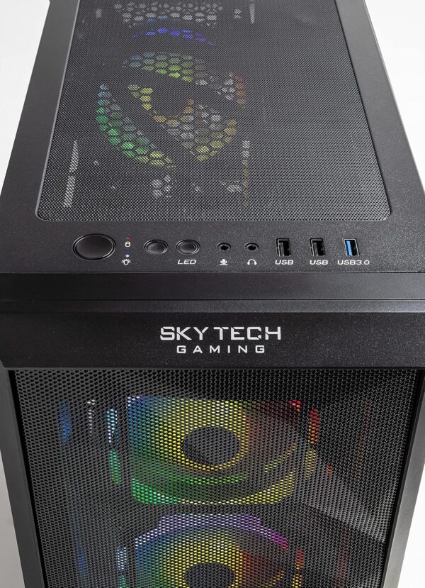 Skytech Gaming Chronos Mini Gaming PC Desktop – Intel Core i3 10100F 3.6 GHz, GTX 1650, 500GB SSD, 16G DDR4 3200, 600W Gold PSU, AC Wi-Fi, Windows 10 Home 64-bit,Black - Image 7