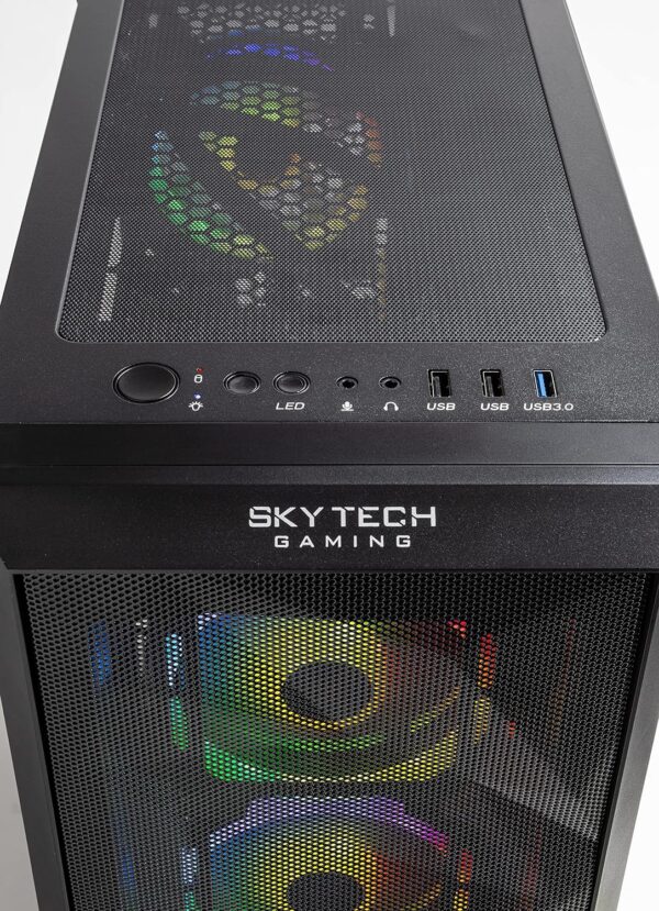 Skytech Gaming Chronos Mini Gaming Computer PC Desktop - Intel Core-i3 10100F 3.6GHz, GTX 1650 4G, 500GB SSD, 8G 3000, RGB Fans, AC WiFi, Windows 10 Home 64-bit,Black - Image 9