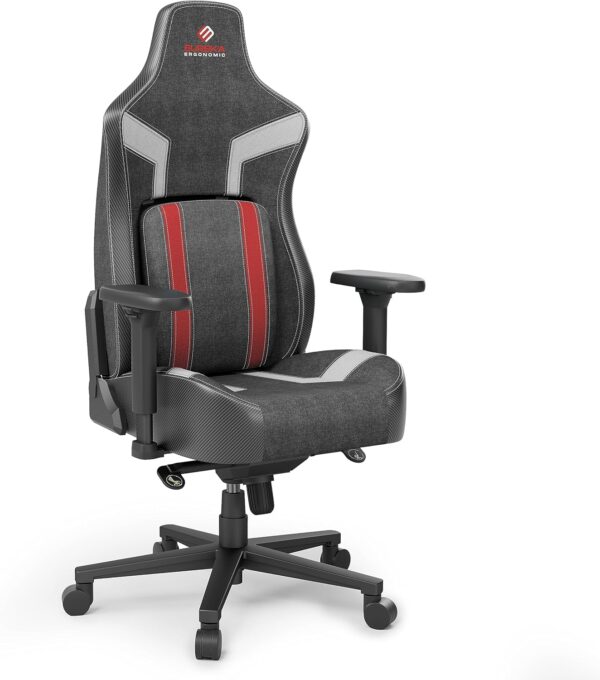 EUREKA ERGONOMIC Gaming Chair, Computer Gamer Chair with Lumbar Support, High Back Office Chair 4.7in Seat Thicker Cushion, Official Blast Competition Chair Python II, Ergonomic Chair（Red）