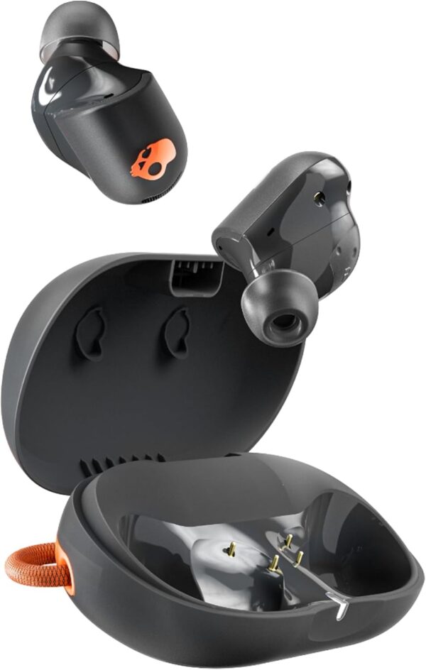 Skullcandy Sesh ANC Active in-Ear Noise Canceling Wireless Earbuds, 48 Hr Battery, IP67 Waterproof, Microphone, Works with iPhone Android and Bluetooth Devices - True Black/Orange