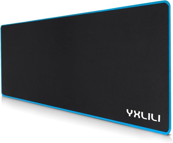 YXLILI Gaming Mouse Pad XXL Large Mouse Pads 31.5X11.8In Extended Computer Mouse Mat for Wireless Mouse Keyboard with Stitched Edges, Non-Slip Base, Waterproof Mousepads for Office Home Gaming-Blue - Image 2