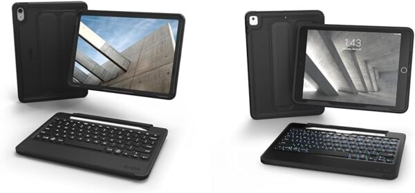 ZAGG Rugged Book Cases for iPad 10.9" (Gen 10), iPad Air 3, iPad Pro 10.5", iPad 10.2" - Military-Grade Drop Protection, Detachable Keyboards, Adjustable Stand - Image 2