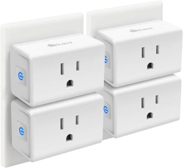 Kasa Smart Plug Mini 15A, Smart Home Wi-Fi Outlet Works with Alexa, Google Home & IFTTT, No Hub Required, UL Certified, 2.4G WiFi Only, 4-Pack(EP10P4) , White - Image 2