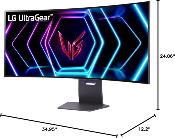 LG 39GS95QE 39-inch Ultragear OLED Curved Gaming Monitor WQHD 800R 240Hz 0.03ms DisplayHDR True Black 400 AMD FreeSync Premium Pro NVIDIA G-Sync HDMI 2.1 DisplayPort Tilt/Height/Swivel Stand Black - Image 7