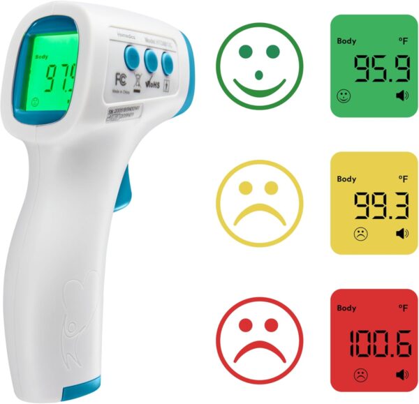 HoMedics Non-Contact Infrared Forehead Thermometer, Clinically Proven Fast Accurate Results, High-Fever Alert with 4-in-1 Readings - Image 2