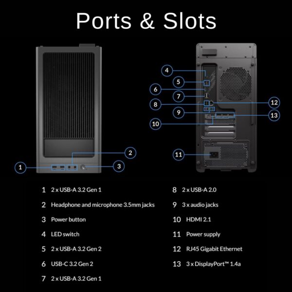 Lenovo Legion T5 Ultimate Gaming Tower Desktop, AMD Ryzen 7 7700X, NVIDIA GeForce RTX 4060 Ti, 32GB DDR5 RAM, 1TB PCIe SSD, RJ-45, HDMI, DisplayPort, Wi-Fi 6, Wired KB&Mouse, Windows 11 Home - Image 6