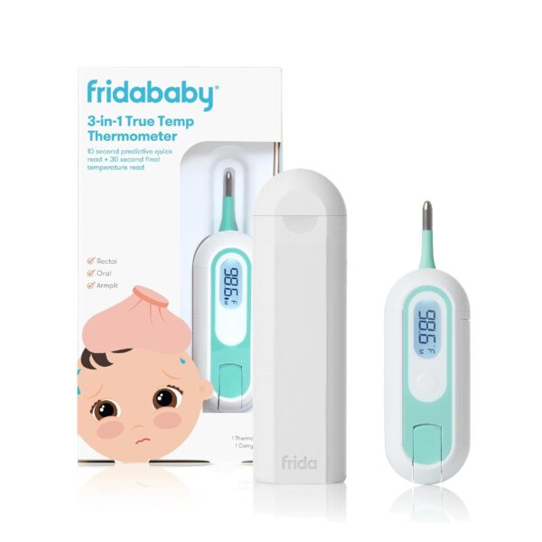 Frida Baby 3-in-1 True Temp Digital Thermometer for Fevers: Babies & Kids (Rectal, Underarm + Oral) - Image 2