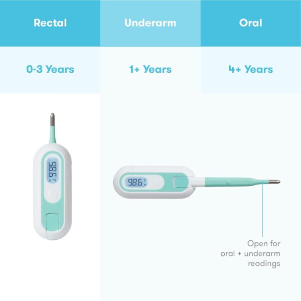 Frida Baby 3-in-1 True Temp Digital Thermometer for Fevers: Babies & Kids (Rectal, Underarm + Oral) - Image 4