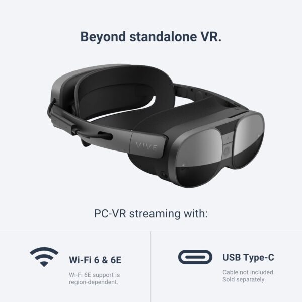 HTC Vive XR Elite Virtual Reality Headset + Controllers - Image 6