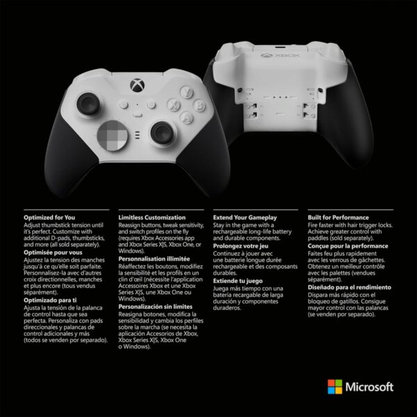 Xbox Microsoft Elite Wireless Controller Series 2 Core - White (Renewed) - Image 9