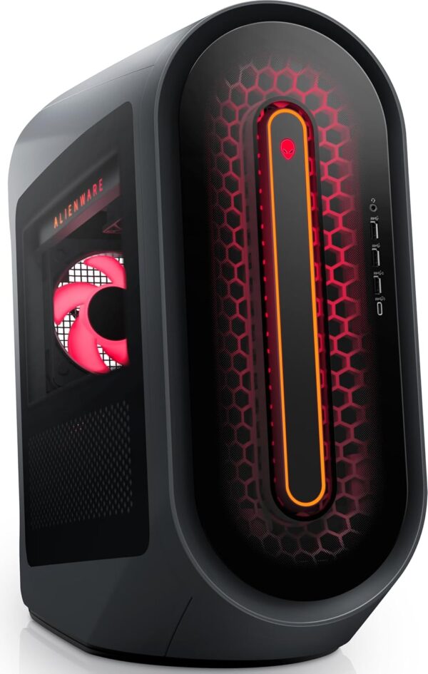 Alienware Aurora R15 Gaming Desktop PC (AMD Ryzen 7 7700X 8-Core, 32GB DDR5 4800MHz RAM, 2x1TB PCIe SSD RAID 0 (2TB), GeForce RTX 4070 Ti, WiFi, Bluetooth, Black, Win 11 Home) with USB-C Dock - Image 4