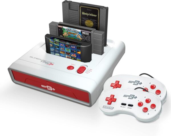 Retro-Bit Super Retro Trio HD Plus 720P 3 in 1 Console System - HDMI Port - for Original NES/SNES, Super Nintendo and Sega Genesis Games - Red/White - Image 2