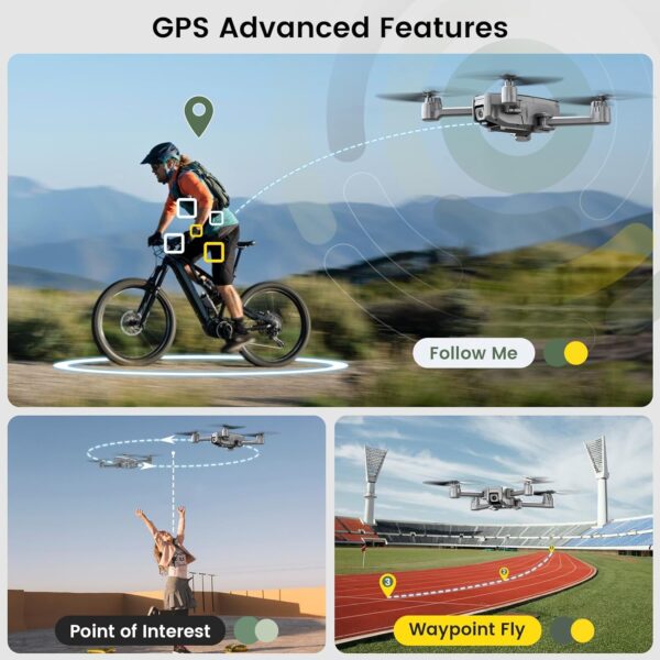 Holy Stone HS440D Drones with Camera for Adults 4K UHD Camera, Unger 249g with GPS Auto Return, Follow Me, Waypoints and Customized Carrying Case - Image 6