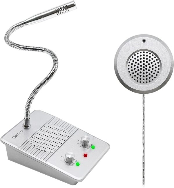 CallToU Window Speaker Intercom System,Anti-Interference Intercommunication Microphone Talk Through Glass Window,for Business,Bank,Office,Hospital,Counter,Store,Station,School and More - Image 7