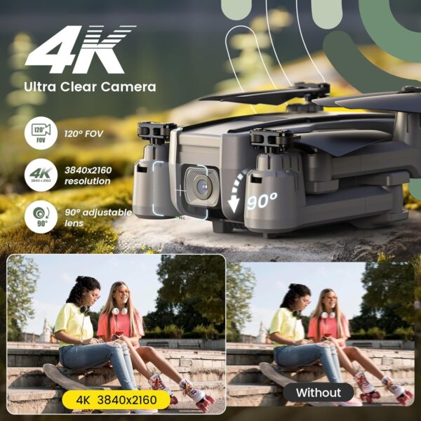 Holy Stone HS440D Drones with Camera for Adults 4K UHD Camera, Unger 249g with GPS Auto Return, Follow Me, Waypoints and Customized Carrying Case - Image 3