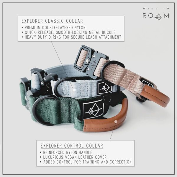 Made to ROAM Premium Dog Collar - Adjustable Heavy Duty Nylon Collar with Quick-Release Metal Buckle (Oregon Haze, Classic Size 1) - Image 4