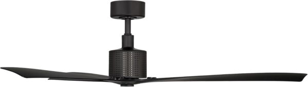 Modern Forms Spinster Indoor and Outdoor 3-Blade 60in Smart Ceiling Fan in Matte Black with 3000K LED Light Kit and Remote Control with Alexa and iOS or Android App - Image 4