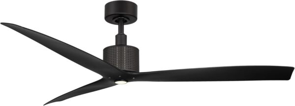 Modern Forms Spinster Indoor and Outdoor 3-Blade 60in Smart Ceiling Fan in Matte Black with 3000K LED Light Kit and Remote Control with Alexa and iOS or Android App - Image 3