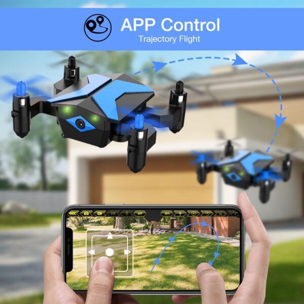 ATTOP Mini Drone for Kids with FPV Camera, Toys Gifts for Boys Girls with Voice Control, 3D Flips, Altitude Hold, Headless Mode, One Key Start, Trajectory Flight, RC Quadcopter Foldable Kids Drone - Image 7