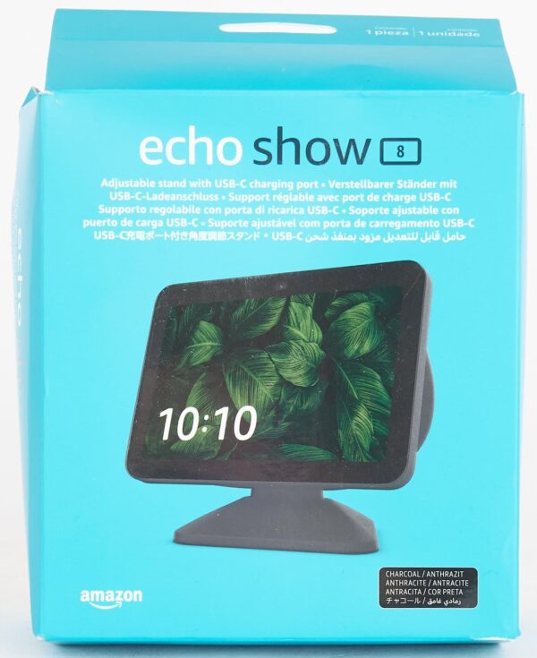 Echo Show 8 (3rd Gen) Adjustable Stand with USB-C Charging Port | Charcoal - Image 8