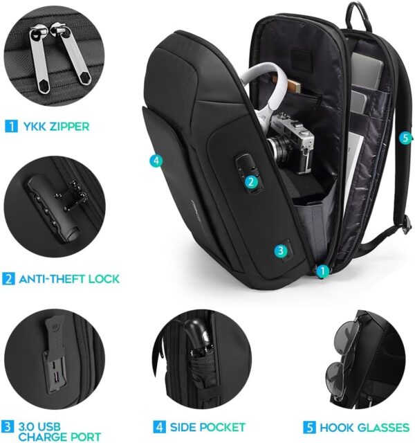 BANGE Business Laptop Smart backpack Can Hold 15.6 Inch Laptop Commute Backpack Carry on bag for men and women - Image 4