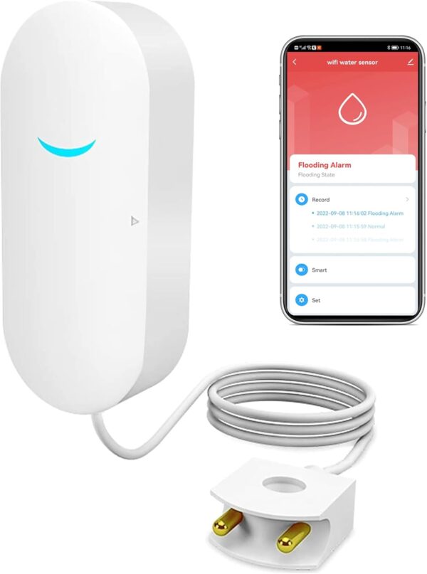 Wifi Water Sensor Leak Detector: Smart Water Leak Detector, TUYA Smart Water Leak Sensor, Wireless Water Level sensor with App Alerts and Remote Monitor, Water Detectors & Alarms for Home,Basement - Image 2