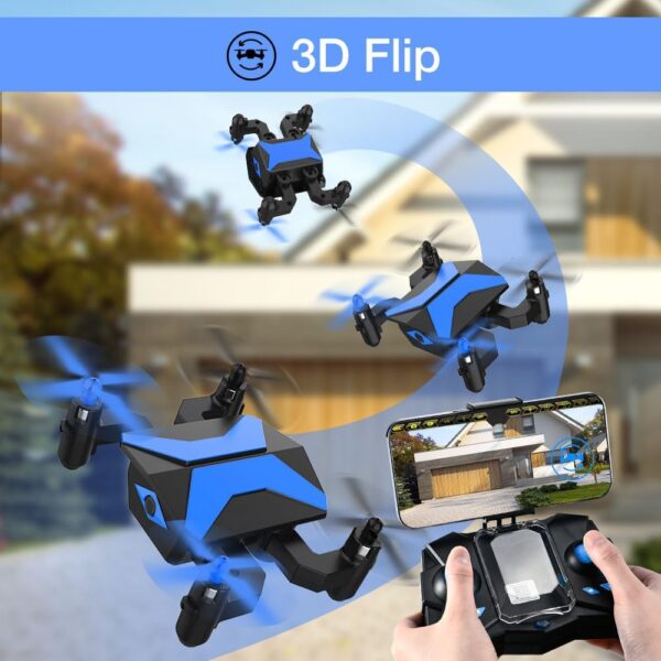 ATTOP Mini Drone for Kids with FPV Camera, Toys Gifts for Boys Girls with Voice Control, 3D Flips, Altitude Hold, Headless Mode, One Key Start, Trajectory Flight, RC Quadcopter Foldable Kids Drone - Image 6