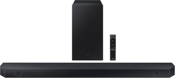 SAMSUNG HW-Q60C 3.1ch Soundbar w/Dolby Audio, Q-Symphony, Adaptive Sound Lite, HDMI eARC, Game Mode, Bluetooth, Tap Sound, Wireless Surround Sound Compatible (Newest Model),Black - Image 2