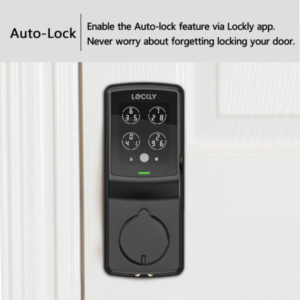 Lockly Secure Pro, Wi-Fi Smart Lock, PIN Genie® Keypad, 3D Biometric Fingerprint Sensor, Auto Lock Deadbolt (Matte Black, a Special Edition for Special Door Frame and Thick Fingers) - Image 8