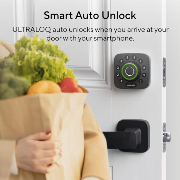 ULTRALOQ Smart Locks for Front Door - U-Bolt Pro WiFi Smart Door Lock with Handle Set, Fingerprint Keyless Entry Door Lock with Door Sensor, Smart Exterior Front Door Lock Set, Built-in WiFi Deadbolt - Image 8