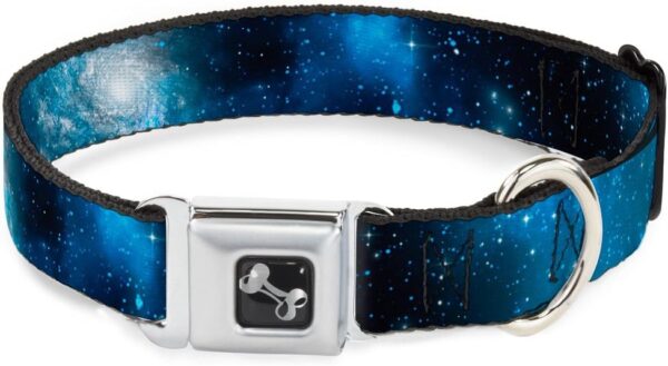 Buckle-Down Dog Collar Seatbelt Buckle Galaxy Blues Blues 15 to 26 Inches 1.0 Inch Wide, Multicolor (DC-W30762-L) - Image 2