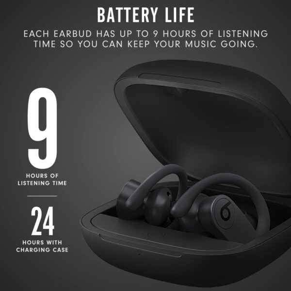 Beats Powerbeats Pro Wireless Earbuds - Apple H1 Headphone Chip, Class 1 Bluetooth Headphones, 9 Hours of Listening Time, Sweat Resistant, Built-in Microphone - Black - Image 6