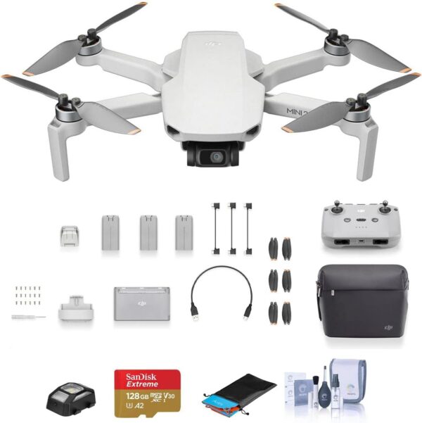 DJI Mini 2 SE Drone Fly More Combo Bundle with 128GB microSD Card, Anti-Collision Light, Landing Pad, Cleaning Kit - Image 2