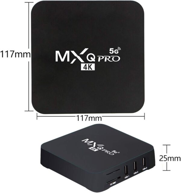 MXQ Pro 5G Android 13.1 TV Box 2024 Upgraded Ram 2GB ROM 16GB Android Smart Box H.265 HD 3D Dual Band 2.4G/5.8G WiFi Quad Core Smart Home Media Player - Image 5