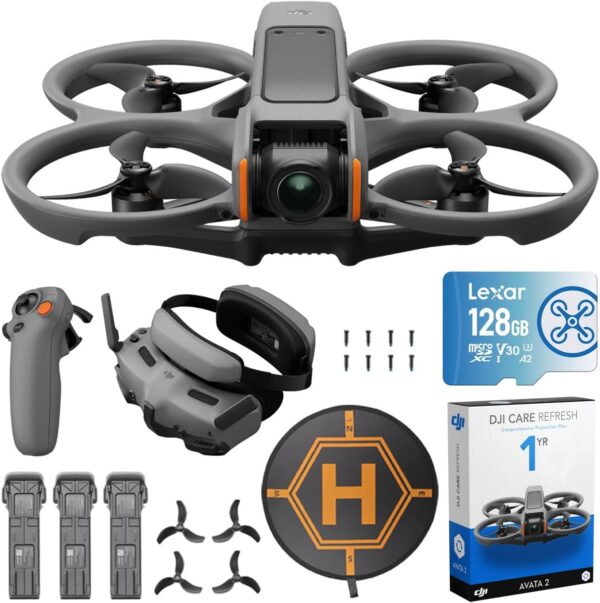 DJI Avata 2 Fly More Combo (1 Battery) FPV Drone with Camera 4K Bundle with DJI Care Refresh 1-Year Protection Plan, 128GB Memory Card and Deco Gear Landing Pad… - Image 2