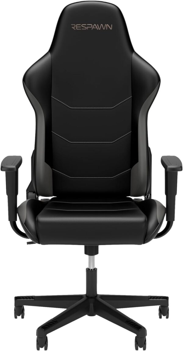 RESPAWN 110 Gaming Chair - Gamer Chair PC Computer Chair, Ergonomic Gaming Chairs, Office Chair with Integrated Headrest, Gaming Chair for Adults 135 Degree Recline with Angle Lock - Gray - Image 4