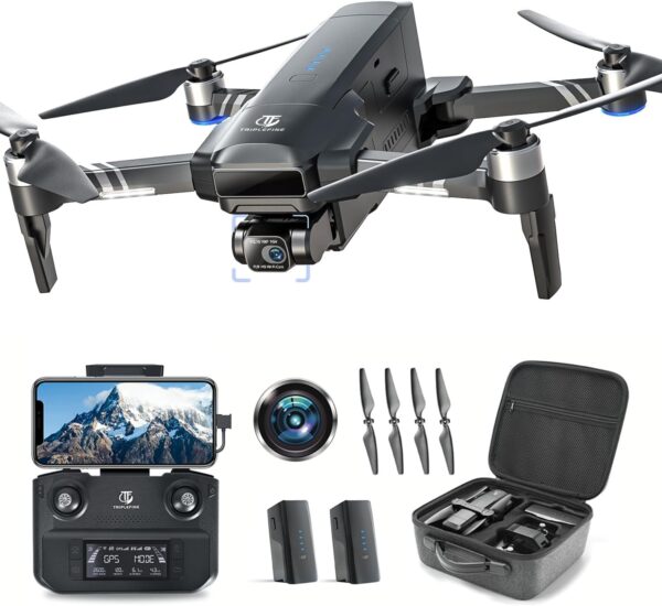 TF35 PRO 2-Axis Gimbal Drone with Camera for adults 4k, 2 Batteries 80-Min Flight Time, 11500 FT Range Transmission, 4K/30FPS EIS Camera, GPS Drone with Brushless Motors, FAA Certification Completed - Image 2