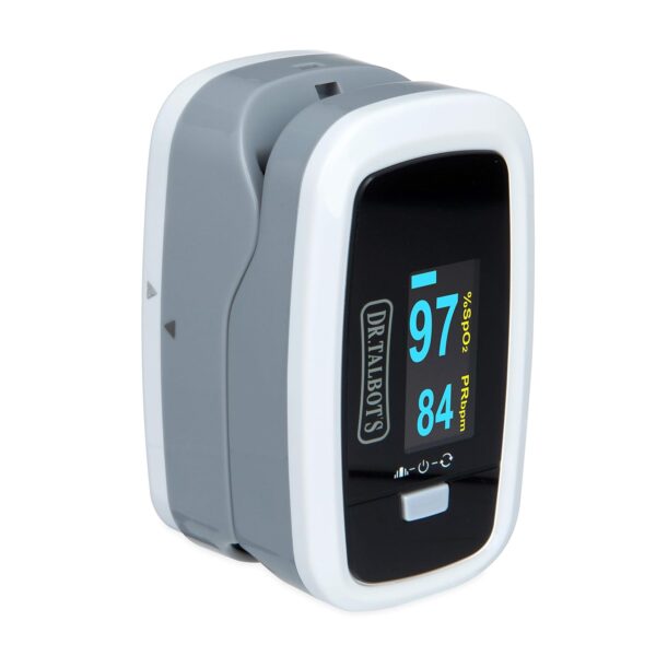 Dr. Talbot's Pulse Oximeter with Lanyard and Travel Pouch, White And Gray - Image 6