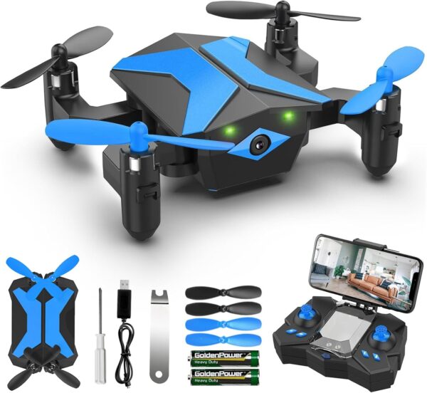 ATTOP Mini Drone for Kids with FPV Camera, Toys Gifts for Boys Girls with Voice Control, 3D Flips, Altitude Hold, Headless Mode, One Key Start, Trajectory Flight, RC Quadcopter Foldable Kids Drone - Image 2