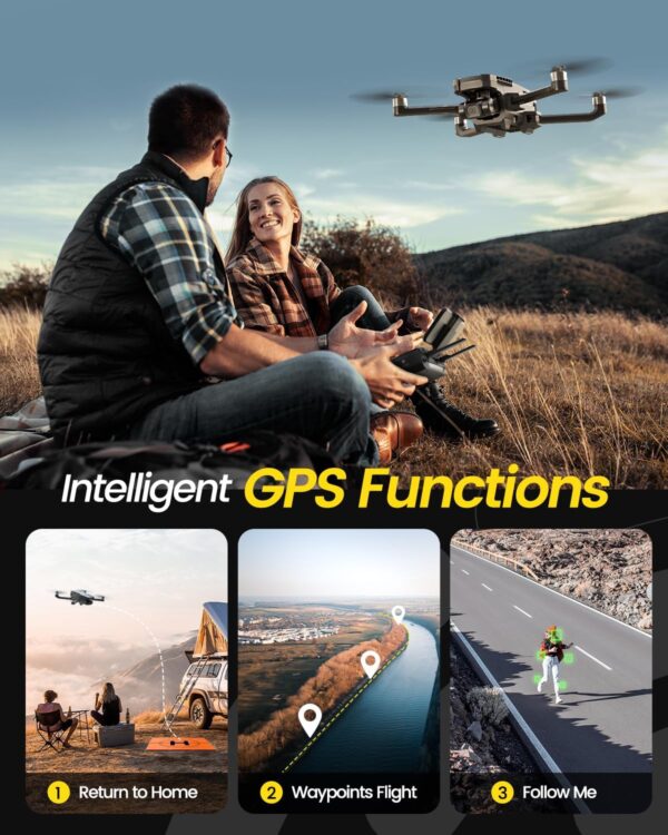 Holy Stone HS720G GPS Drones with Camera for Adults 4K FAA, 2-Axis Gimbal, Built-in Remote ID, 120°FOV, Brushless Motor, 5G WiFi Transmission, Smart Return Home, Professional FPV Drone for Beginner - Image 5