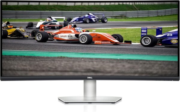 Dell S3422DW Curved Monitor - 34-inch WQHD (3440 x 1440) Display, 1800R Curved Screen, Built-in Dual 5W Speakers, 4ms Grey-to-Grey Response Time, 16.7 Million Colors - Silver - Image 2